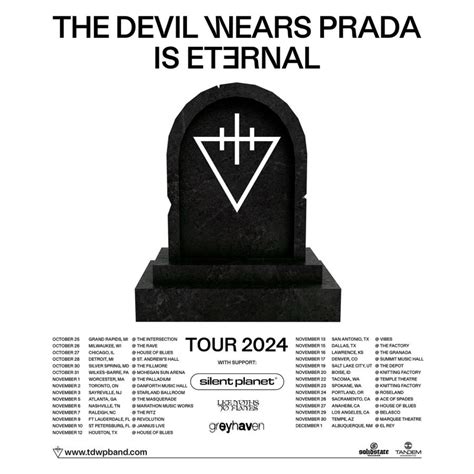 devil wears prada tour 2024|THE DEVIL WEARS PRADA Announces Fall 2024 North .